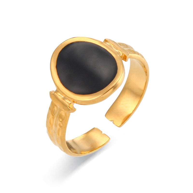 Schwarze, weiße und goldene, ausgefallene, verstellbare Moderinge
