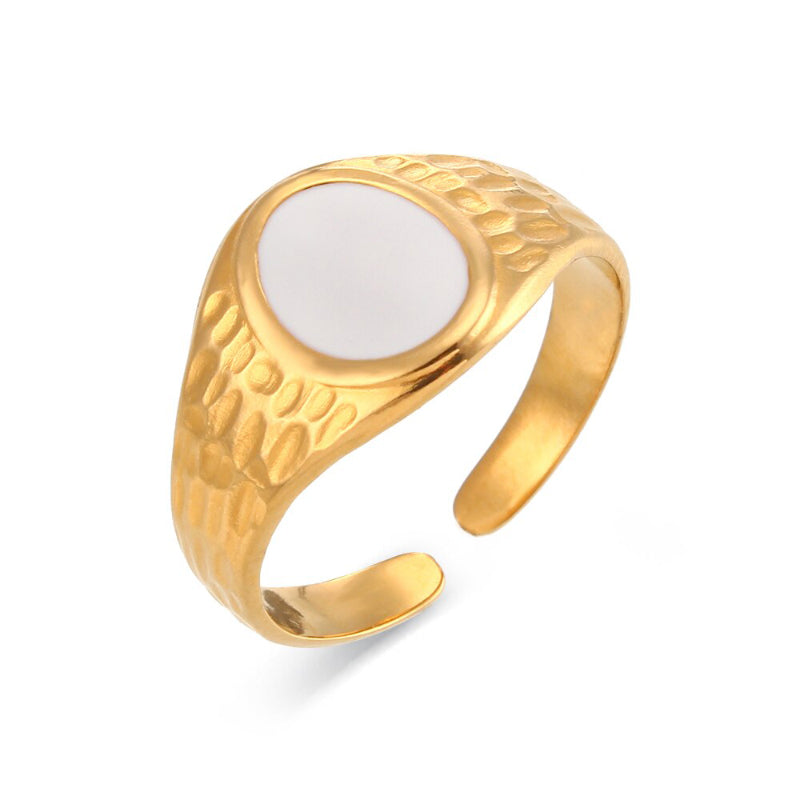 Schwarze, weiße und goldene, ausgefallene, verstellbare Moderinge