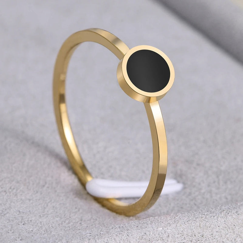 Carmiora - Einzigartiger Schwarzem Stein Ring