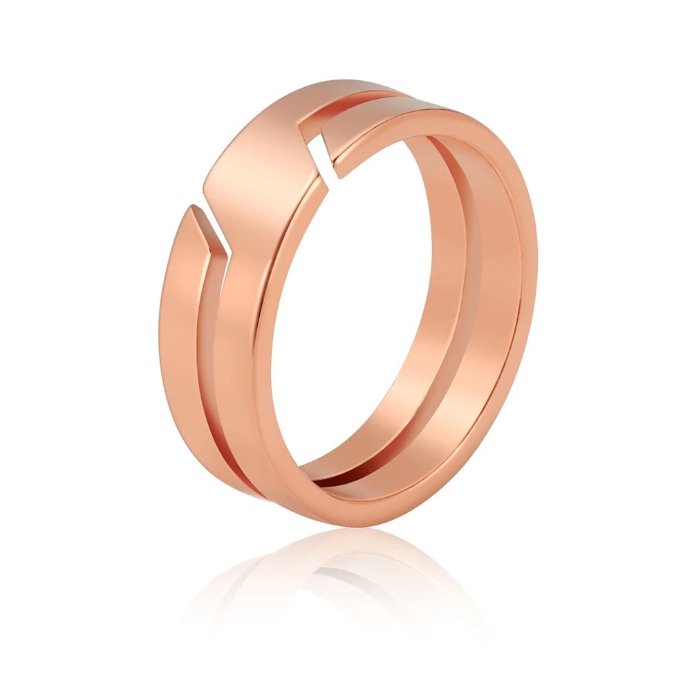 Carmiora - Polierter Stahl-Statement-Ring