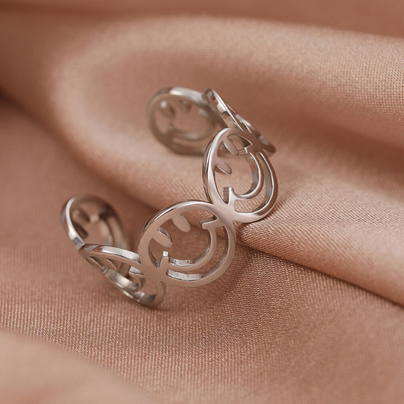 Exquisite, ausgehöhlte, verstellbare Gänseblümchen-Blumenringe