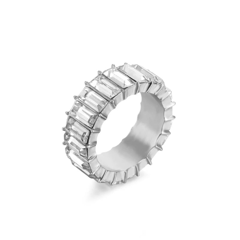 Farbenfrohe Ringe mit Zirkonia-Dekor für Damen (versilbert)