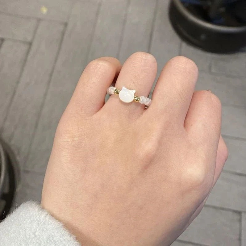 Carmiora - Mondstein Kätzchen Ring