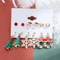 6 Paar fabelhafte und festliche Weihnachtsmode-Ohrringe