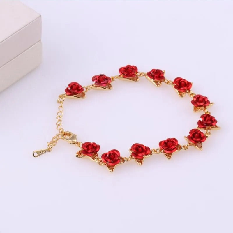 Carmiora - Rotes Rosenarmband