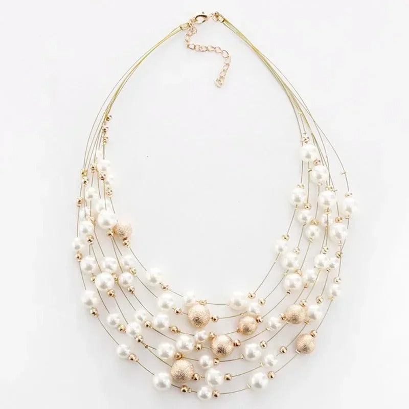 Chavri - Modische mehrschichtige Perlenkette