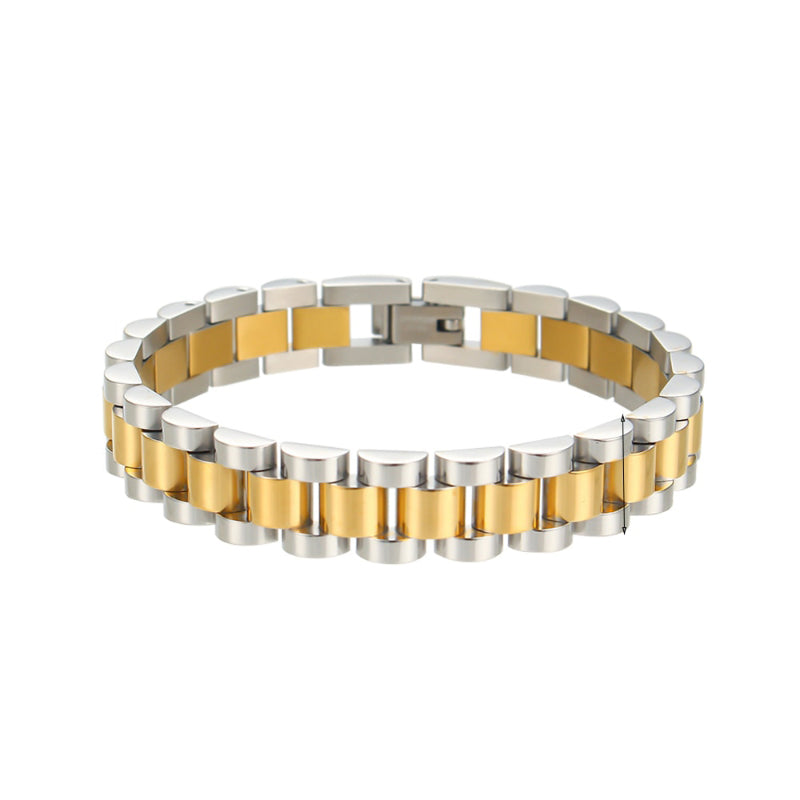 Schlichte kubanische Kettenarmband-Kollektion aus Edelstahl