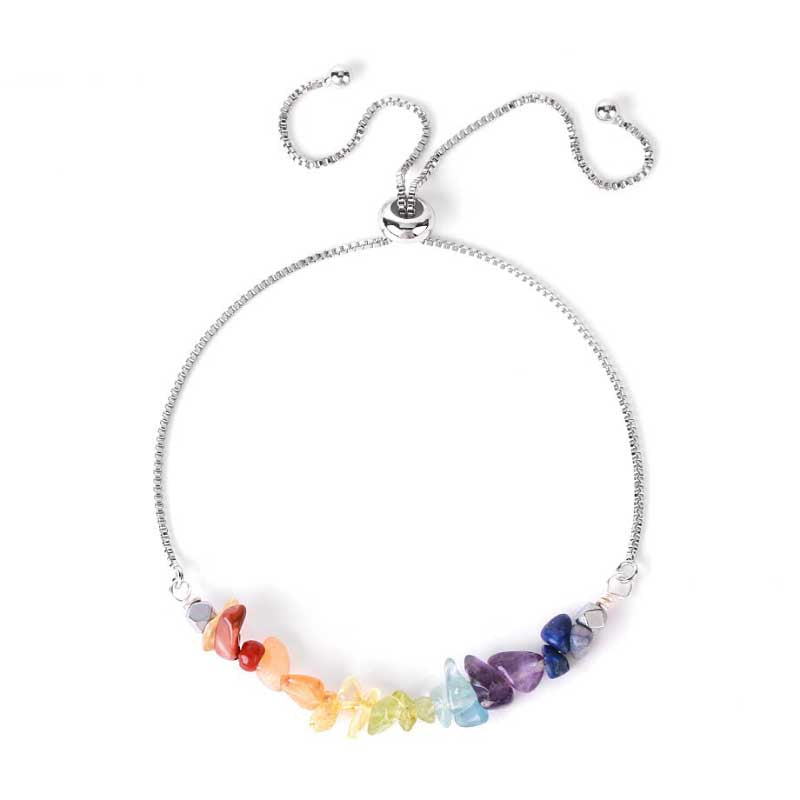 Verstellbare, mehrfarbige, mit Strasssteinen besetzte Tennisarmbänder