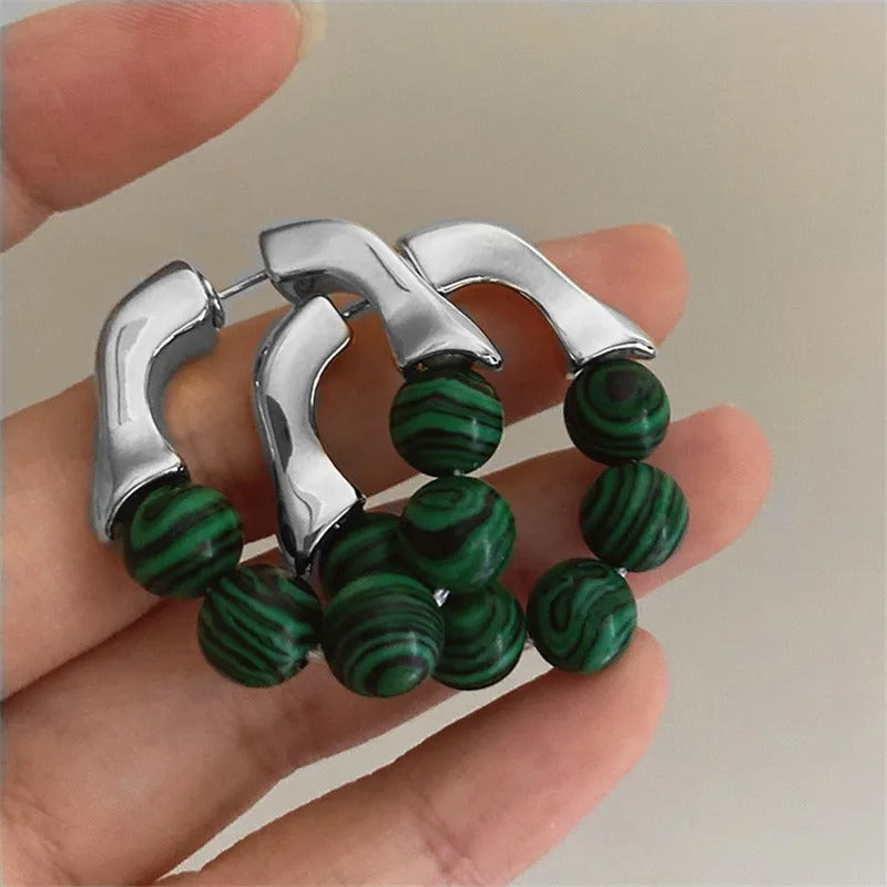 Carmiora - Modische Beads Metall-Ohrringe