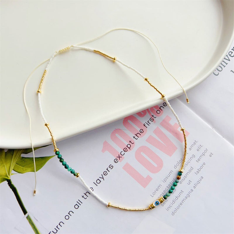 Handgemachte böhmische Glücksauge-Sommerketten