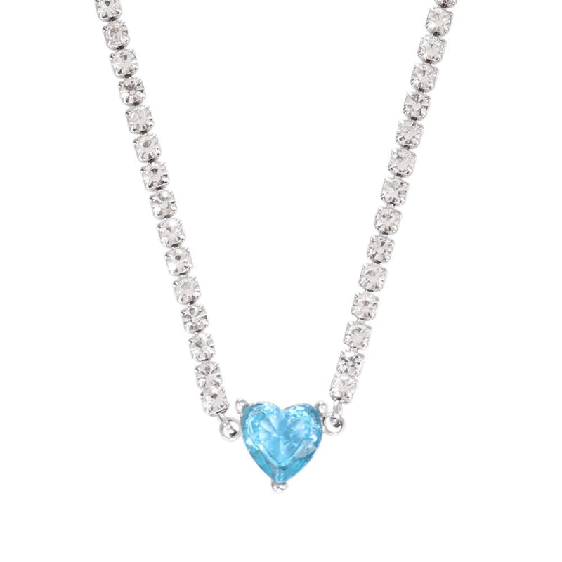 Carmiora - Glitzernde Herz-Zirkon-Halskette