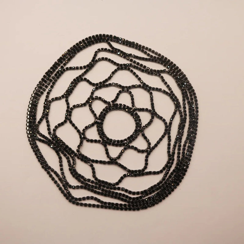 Hohl Strass Mesh Kopfschmuck Hochzeit Kopf Kette Schmuck