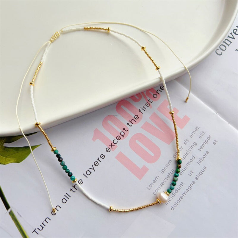 Handgemachte böhmische Glücksauge-Sommerketten