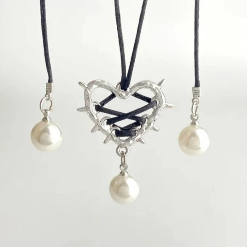 Chavri - Heartfelt Perle Metall-Halskette