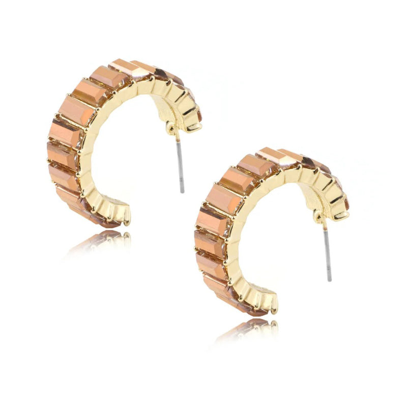 Mehrfarbige Ohrstecker mit Zirkonia-Dekor für Damen
