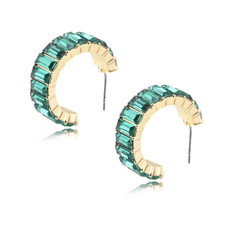 Mehrfarbige Ohrstecker mit Zirkonia-Dekor für Damen