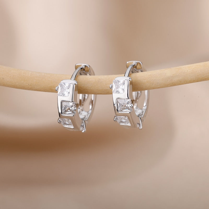 Einfache Mini Creolen Edelstahl Ohrring Kollektion
