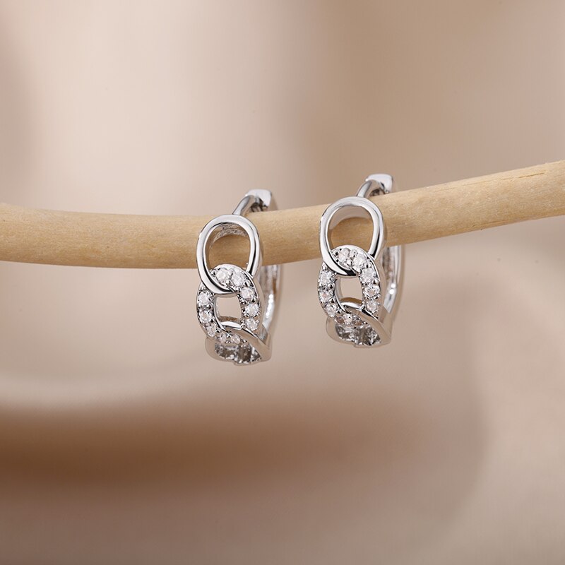 Einfache Mini Creolen Edelstahl Ohrring Kollektion
