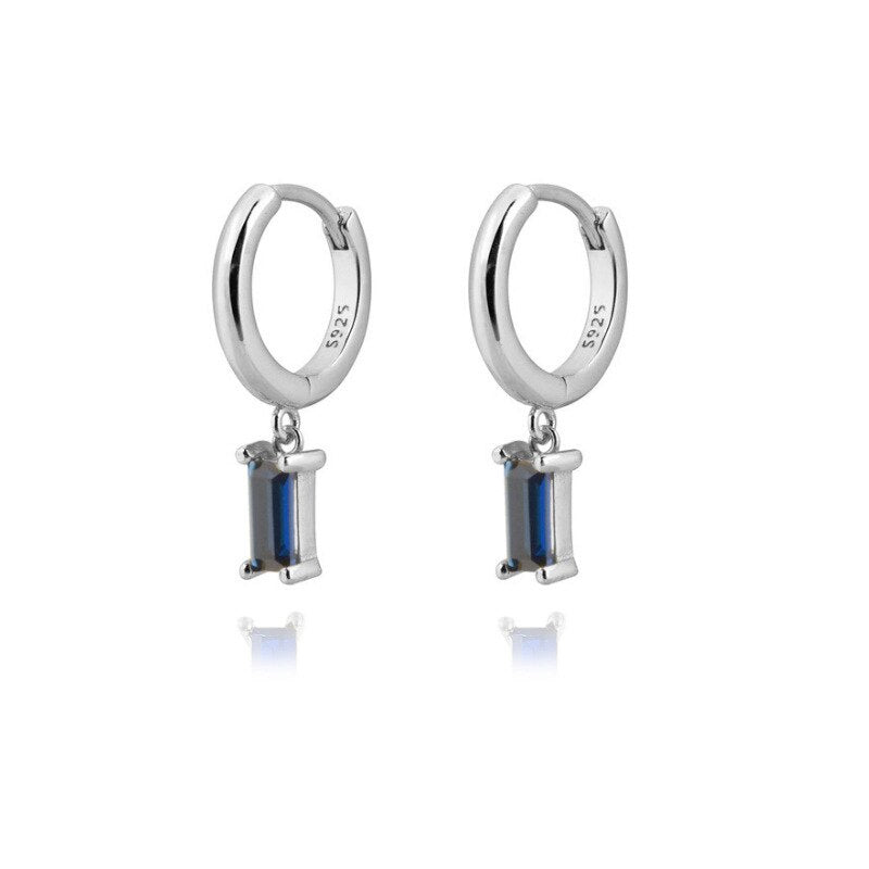 Mini-Creolen aus Edelstahl mit geometrischem Strass