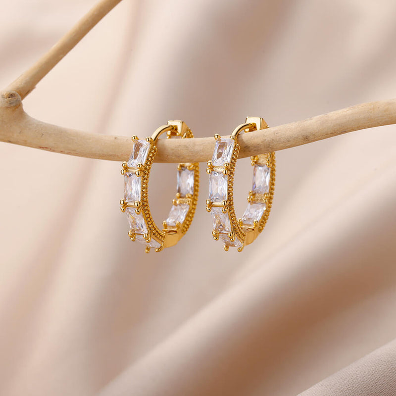 Einfache Mini Creolen Edelstahl Ohrring Kollektion