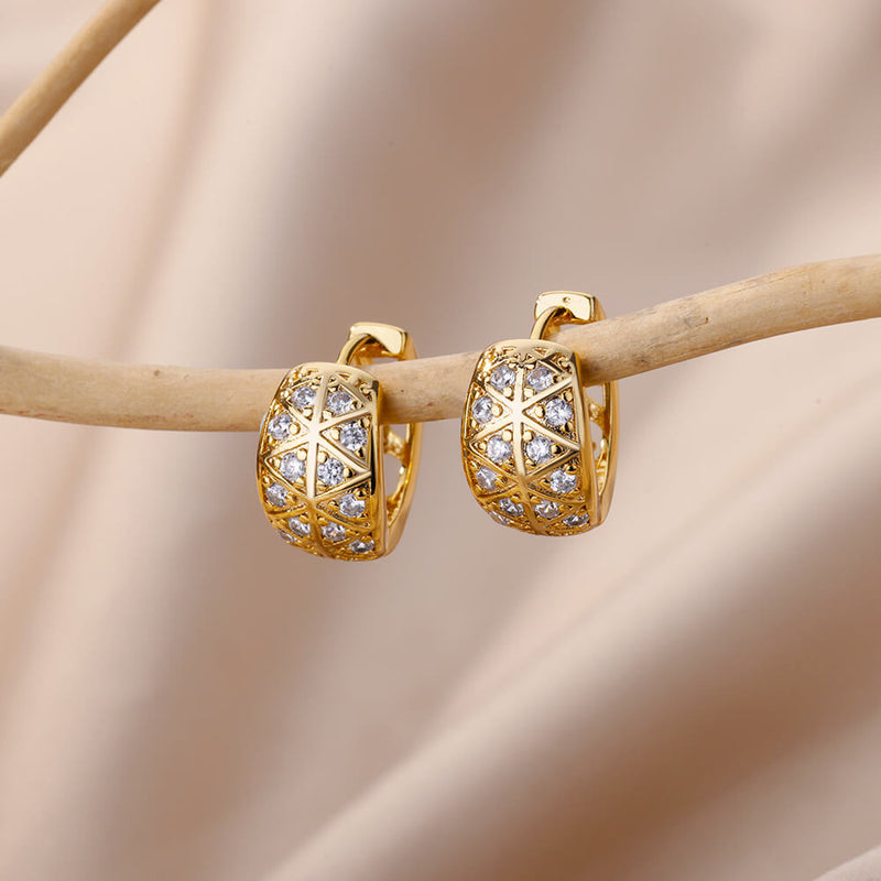 Einfache Mini Creolen Edelstahl Ohrring Kollektion