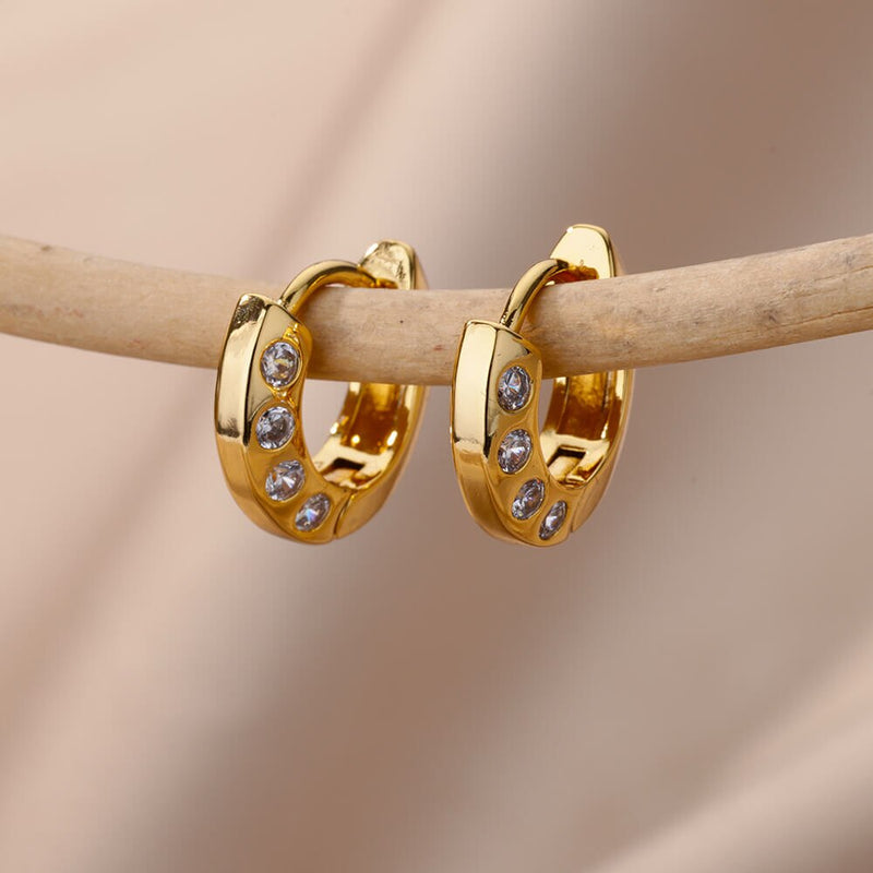 Einfache Mini Creolen Edelstahl Ohrring Kollektion