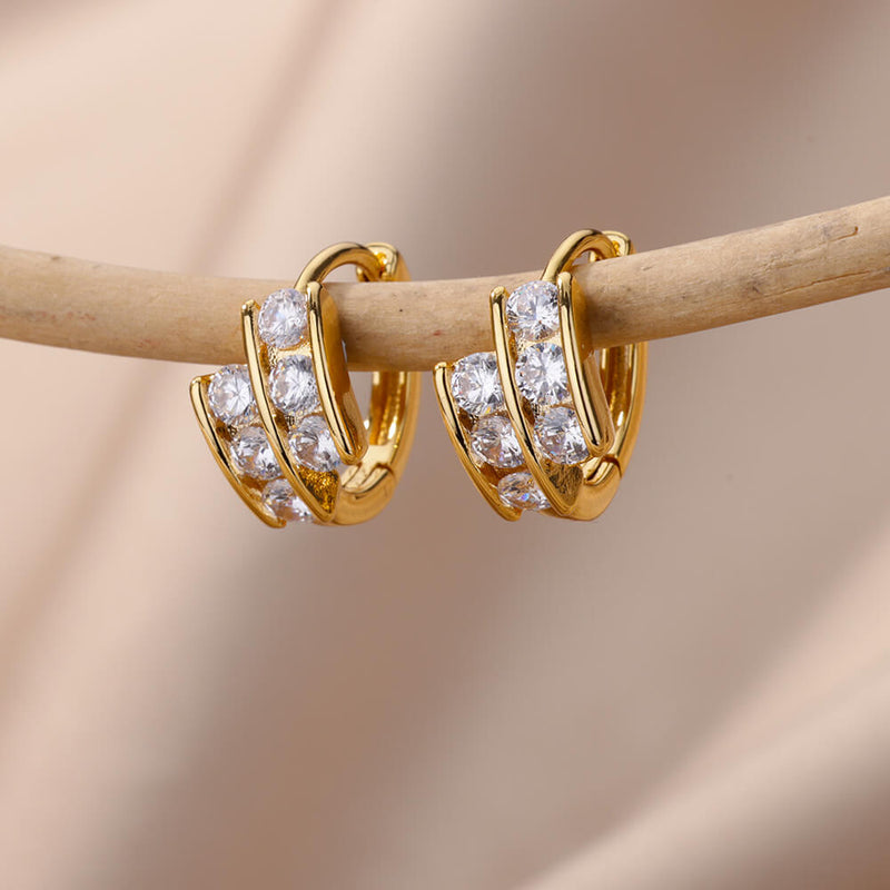 Einfache Mini Creolen Edelstahl Ohrring Kollektion