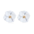 Chavri - Floral Elegant Weiße Ohrringe