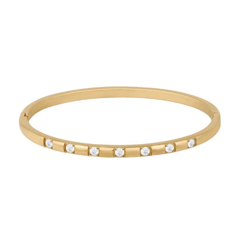 Stapelbare Armreifen mit Strasssteinen