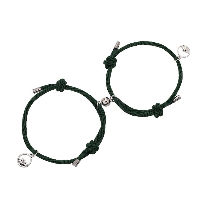 2 Stück passende Armbänder mit magnetischer Anziehungskraft für Paare und Freundschaft