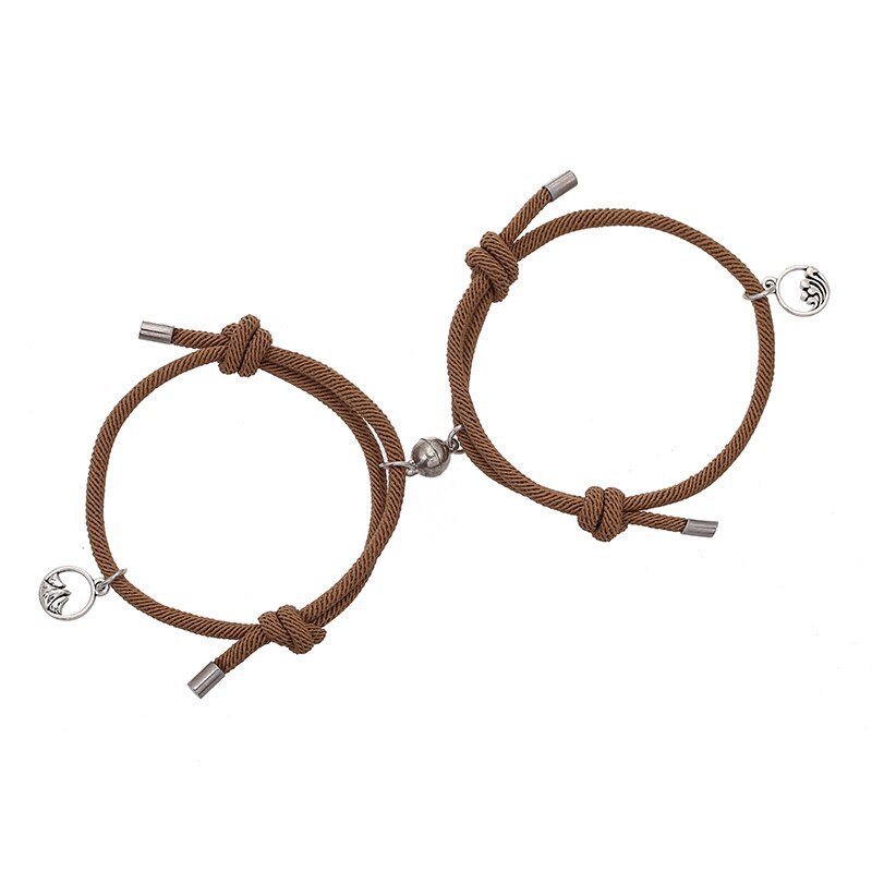 2 Stück passende Armbänder mit magnetischer Anziehungskraft für Paare und Freundschaft