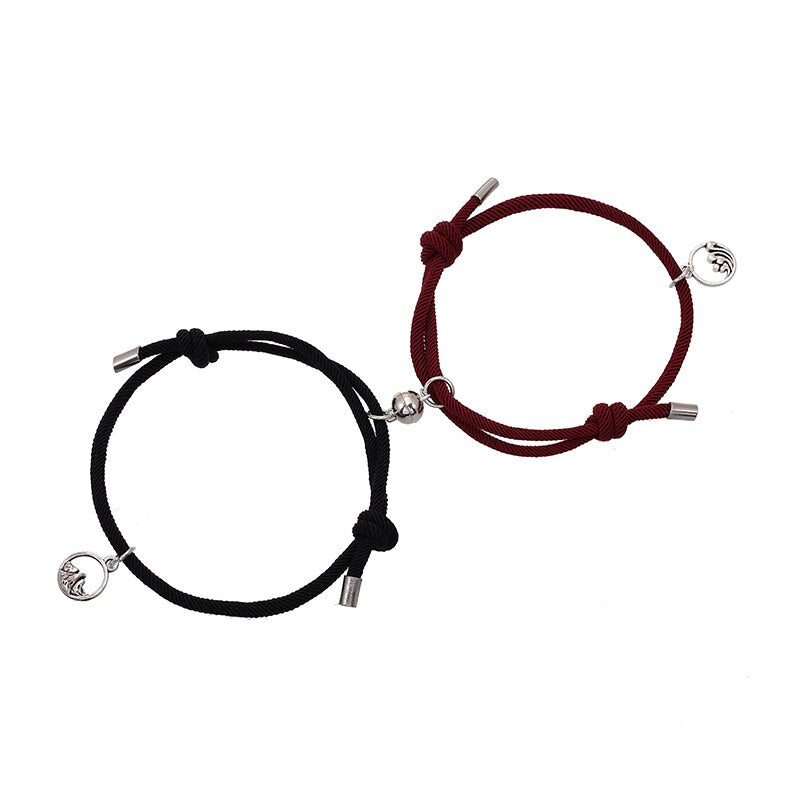 2 Stück passende Armbänder mit magnetischer Anziehungskraft für Paare und Freundschaft