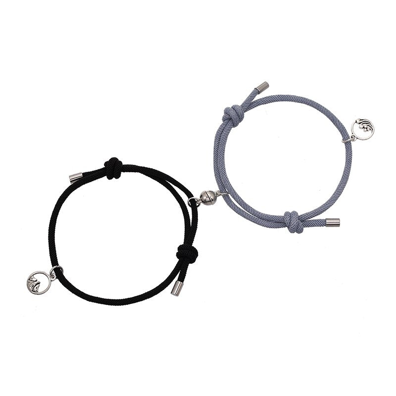 2 Stück passende Armbänder mit magnetischer Anziehungskraft für Paare und Freundschaft