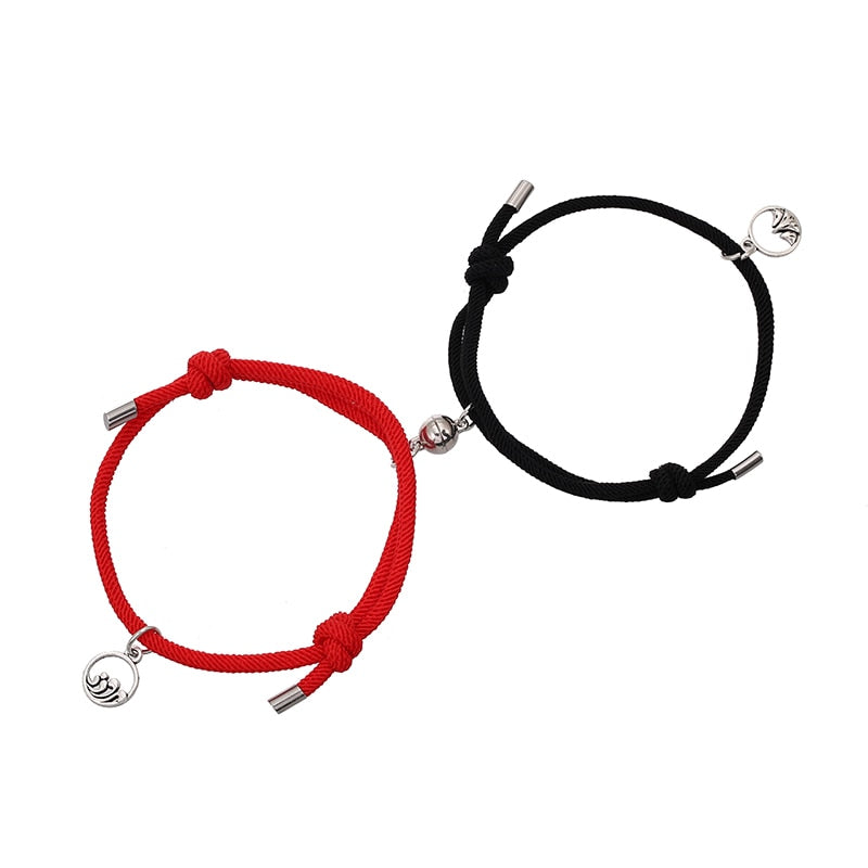 2 Stück passende Armbänder mit magnetischer Anziehungskraft für Paare und Freundschaft