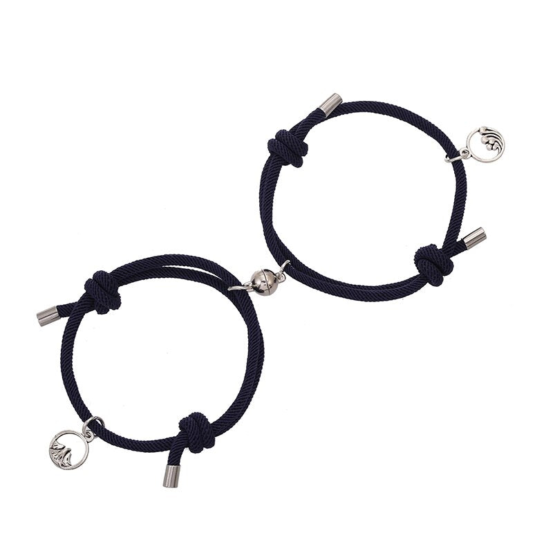 2 Stück passende Armbänder mit magnetischer Anziehungskraft für Paare und Freundschaft