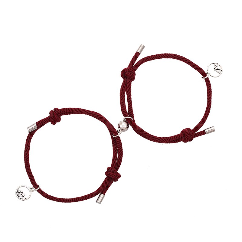 2 Stück passende Armbänder mit magnetischer Anziehungskraft für Paare und Freundschaft