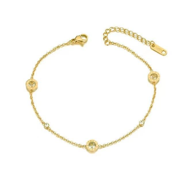 Carmiora - Kristallarmband mit römischen Ziffern