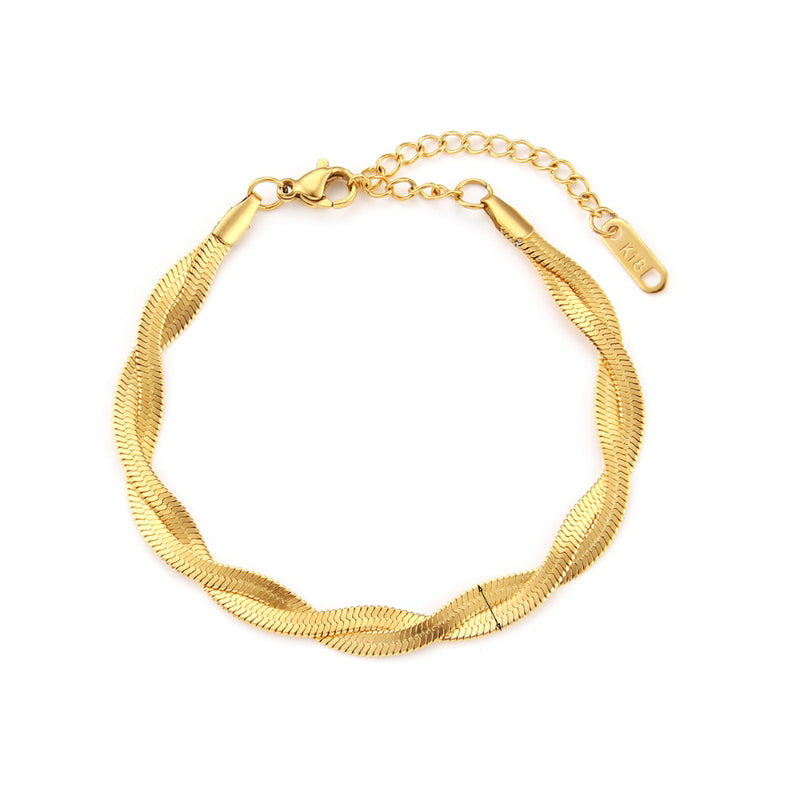 Schlichte kubanische Kettenarmband-Kollektion aus Edelstahl