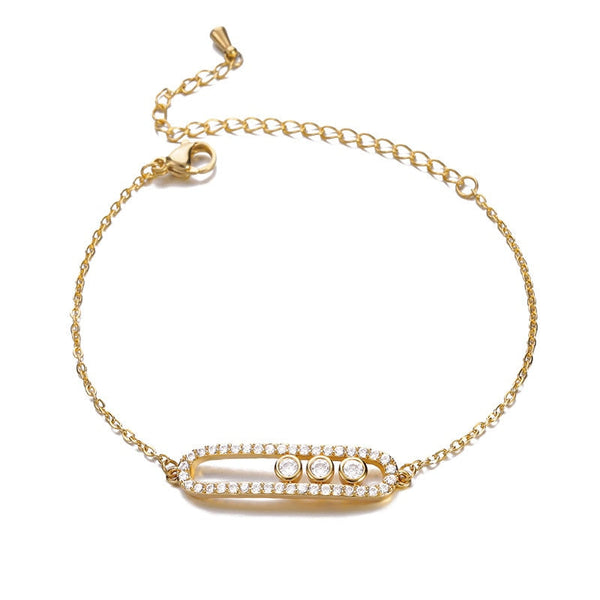 Schickes Strass-Armband im minimalistischen Stil