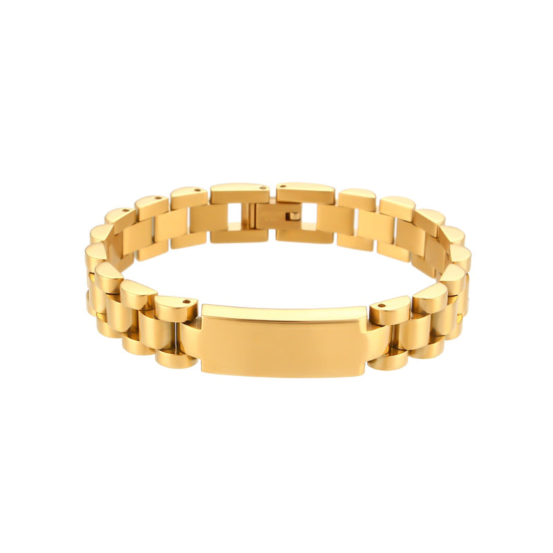 Gliederarmbänder aus Edelstahl mit Edelsteinakzenten