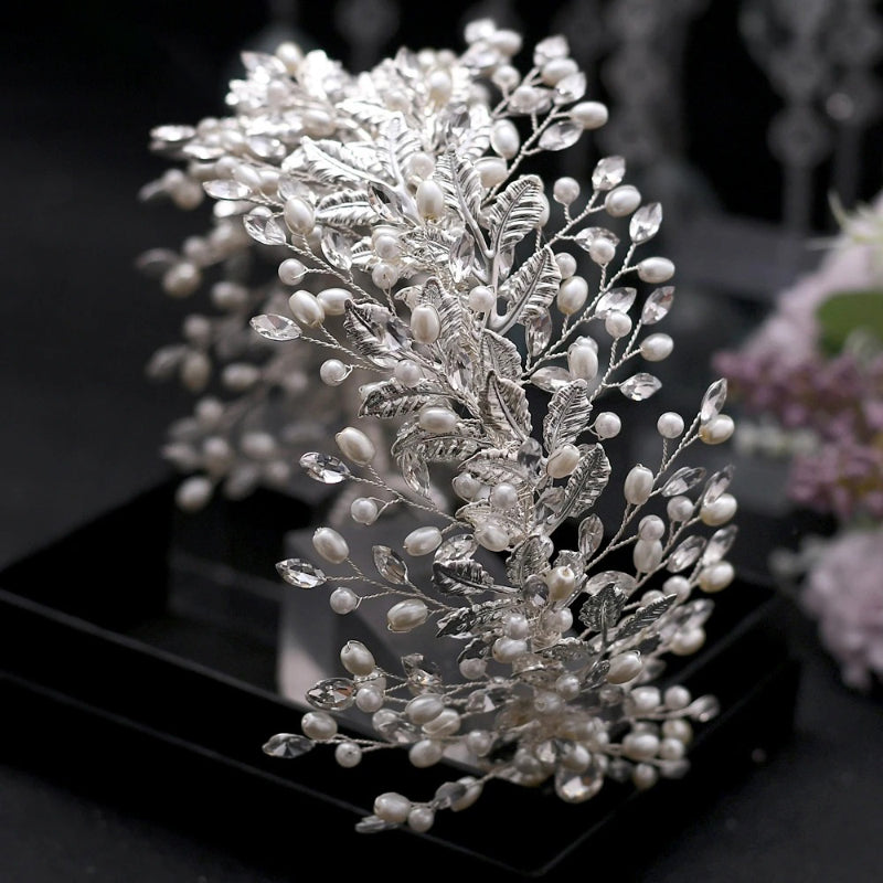 Deluxe-Tiara-Haarreif mit Kristallverzierung für die Braut