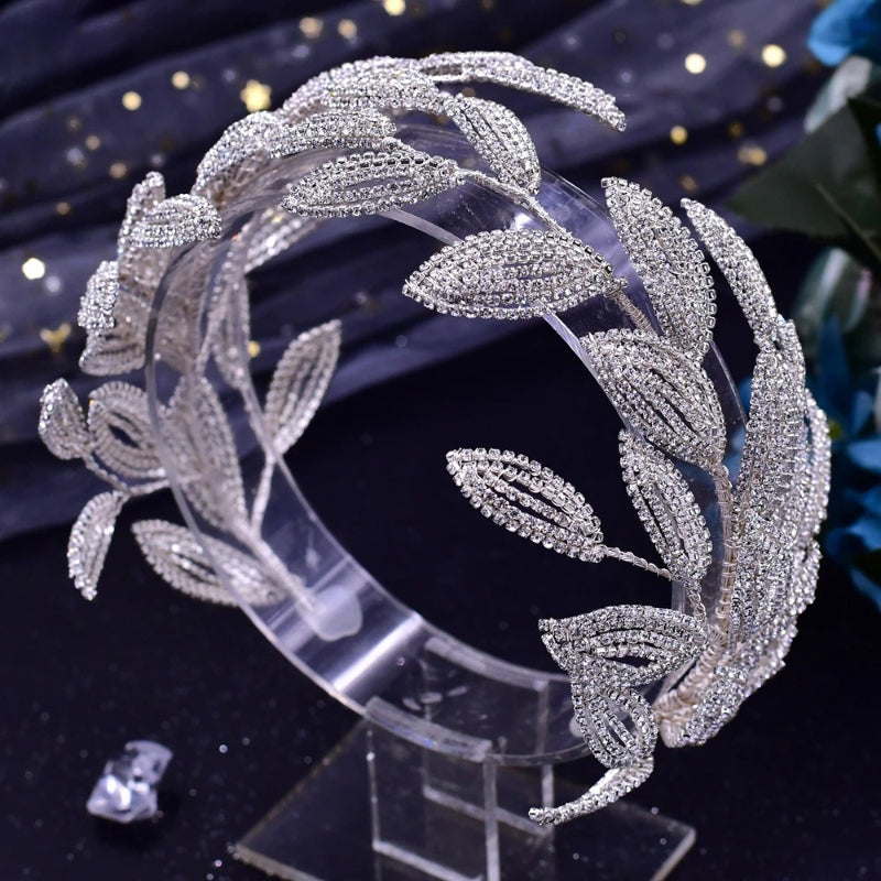 Deluxe-Tiara-Haarreif mit Kristallverzierung für die Braut