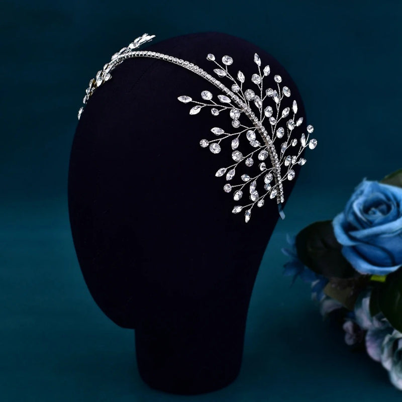 Deluxe-Tiara-Haarreif mit Kristallverzierung für die Braut