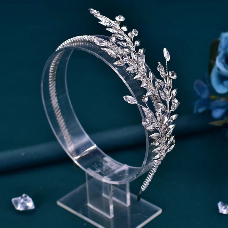 Deluxe-Tiara-Haarreif mit Kristallverzierung für die Braut