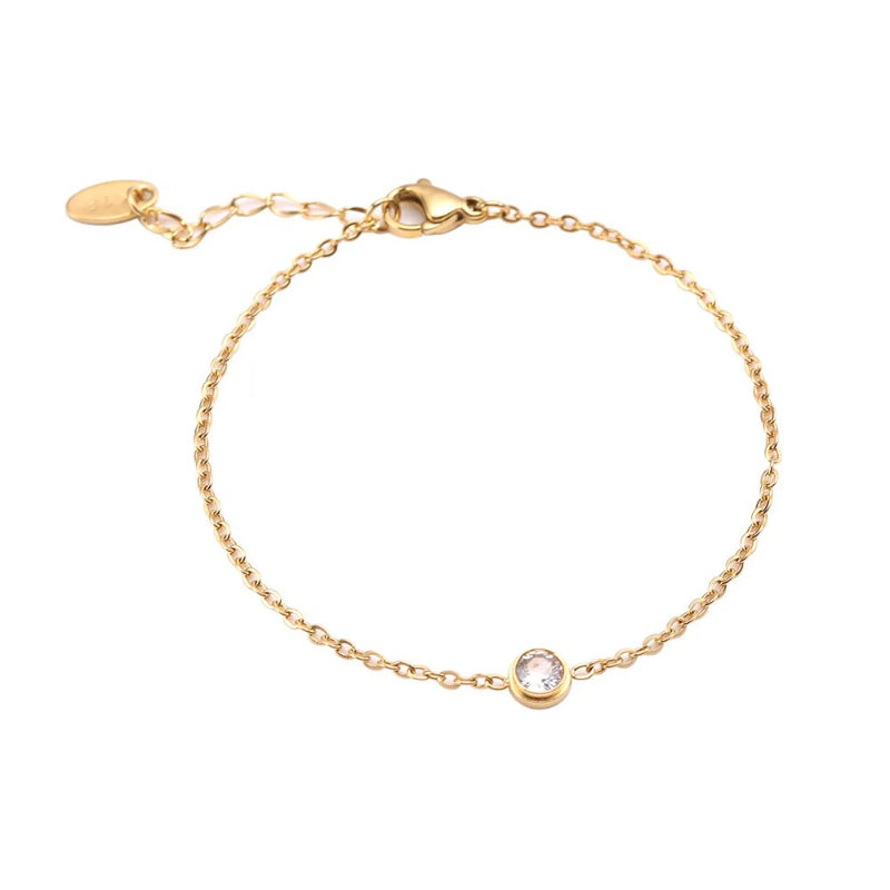 Stapelbare Armreifen mit Strasssteinen