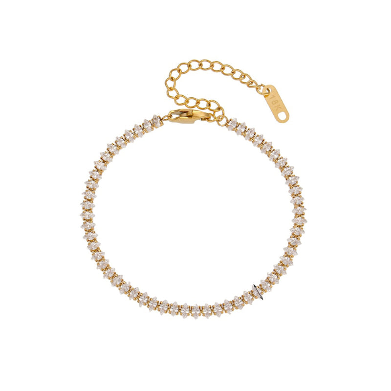 Schlichte kubanische Kettenarmband-Kollektion aus Edelstahl