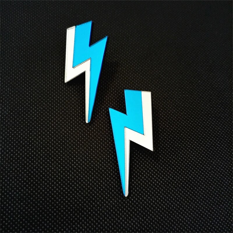 Mehrfarbige Glitzer-Ohrstecker aus Acryl mit Blitz