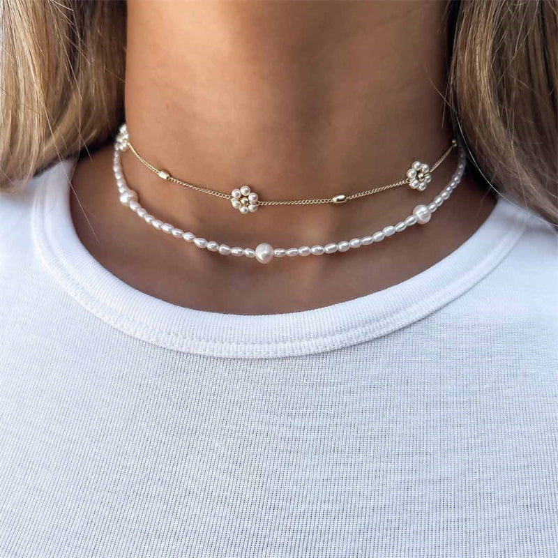 Mehrschichtige tropische böhmische Chokerhalsketten