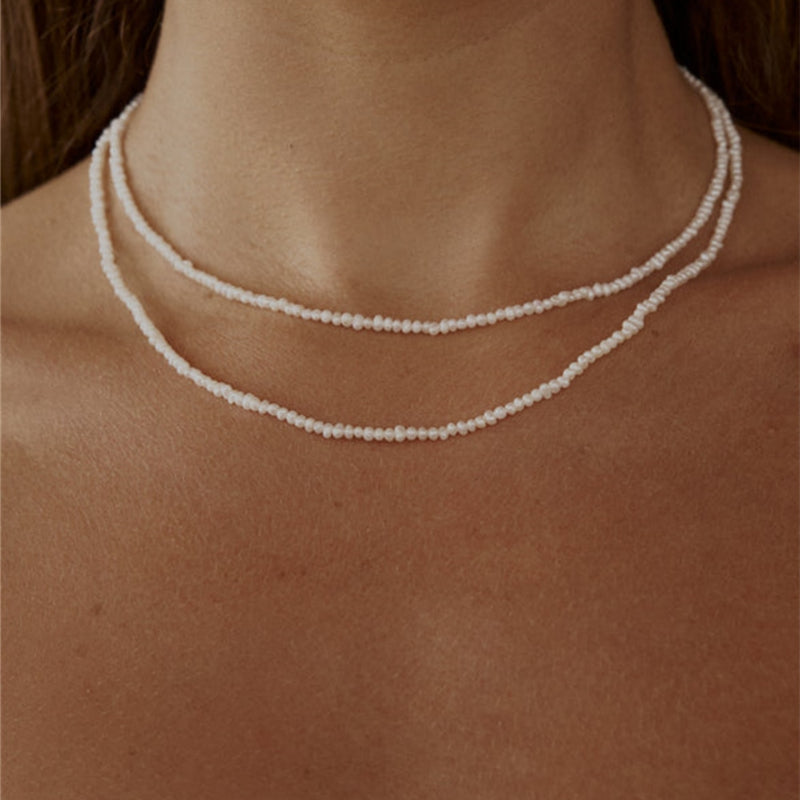 Mehrschichtige tropische böhmische Chokerhalsketten