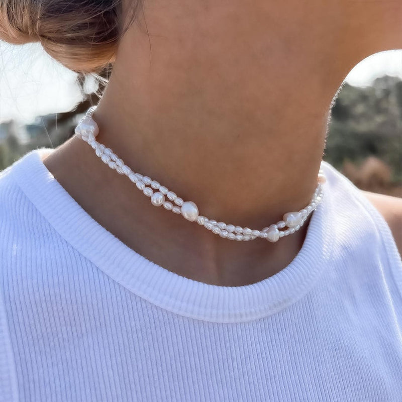 Mehrschichtige tropische böhmische Chokerhalsketten